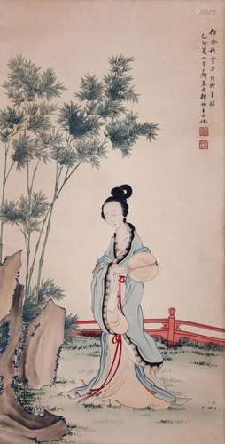 A Chinese Painting By Zheng Mukang on Paper Album