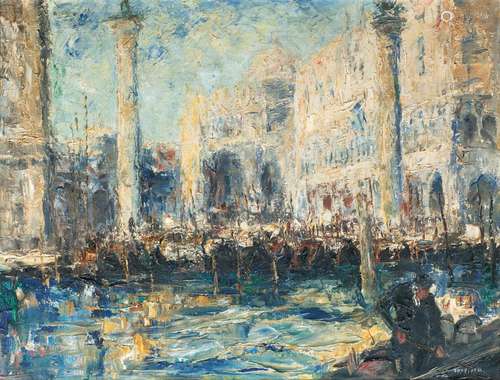 Otto Pippel (Lodz 1878 - Planegg 1960). Venice - Piazzetta.