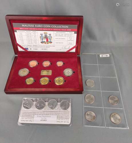 Coin assortment, consisting of 5x 1/4 US Dollar "A…