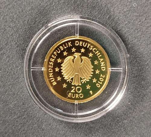 Small gold coin German Forest Oak, 20 Euro, MDS Ge…