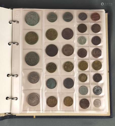 Large coin album, with 285 different coins and med…