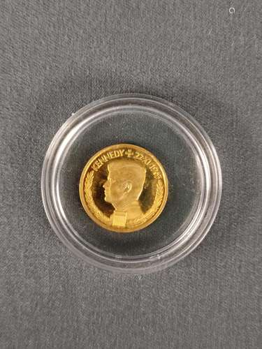 Gold medal, 0.5 ducat, John F. Kennedy, 1963, 980 …