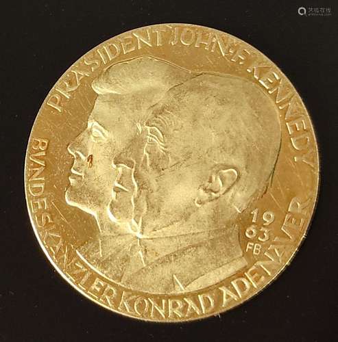 Gold medal, Konrad Adenauer and John F. Kennedy, 1…