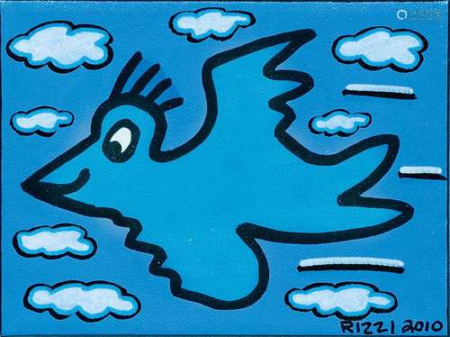 James Rizzi (New York 1950 - New York 2011). Blue Rizzi Bird...