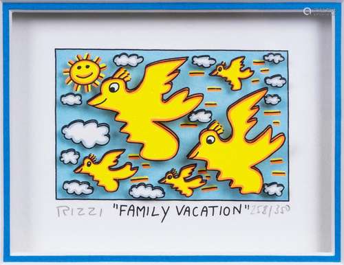 James Rizzi (New York 1950 - New York 2011). Family Vacation...