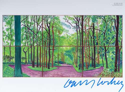 David Hockney (Bradford 1937). Woldgate Woods III.