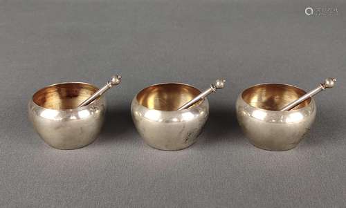 Three salters/salt vessels, Vienna from 1867, Jose…