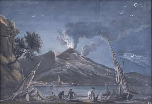 Monogrammist FB active 1st half 19th cent. Eruption of Mount...