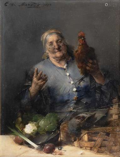 Carl von Merode (Mödling 1853 - Wien 1909). Market Woman.