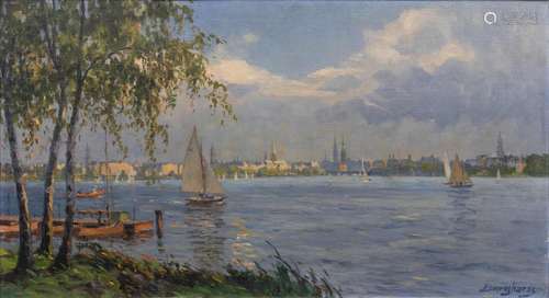 Gustav Burghardt (Hamburg 1890 - Hamburg 1970). Sailing Boat...