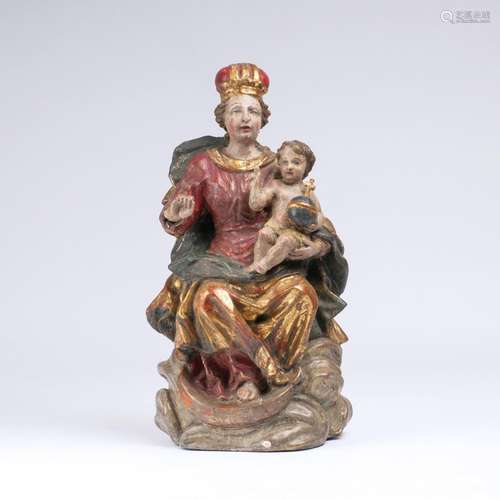 A Baroque Sculpture 'Madonna with Child'.