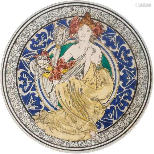 Alfons Mucha (Eibenschütz/Mähren 1860 - Prag 1939). A Faienc...