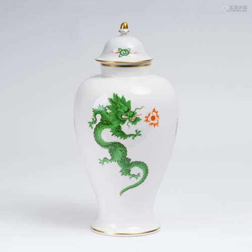 A Lidded Vase 'Green Dragon'.