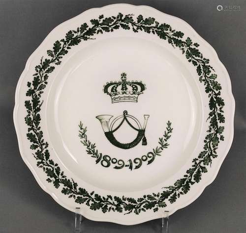 Plate, Meissen sword mark, 2 grinding strokes, cur…