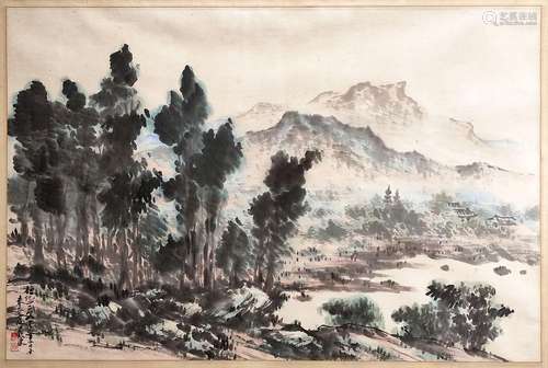 Chinese watercolorist (20th century) "Mountain lan…