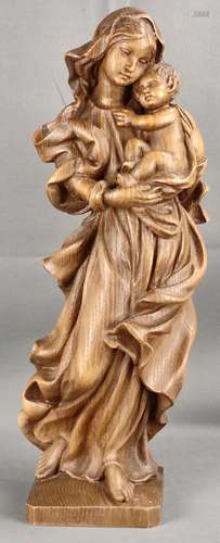 Madonna, Mother of God with Child Jesus, wood carv…