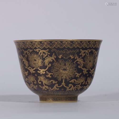 Glazed Porcelain Gold Painted Bowl ,China