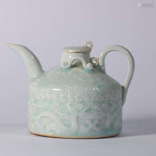 Hutian Kiln Porcelain Teapot With Pattern Of Dragon ,China