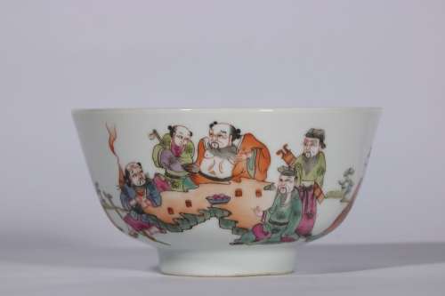 Tongzhi Famille Rose Porcelain Bowl With Pattern Of Eight Im...