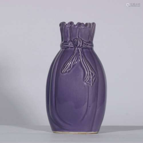 Purple Glazed Porcelaind Porcelain Bottle ,China