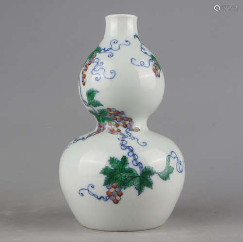 Doucai Porcelain Gourd Bottle ,China