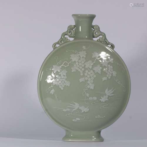 Green Glazed Porcelain  Bottle ,China