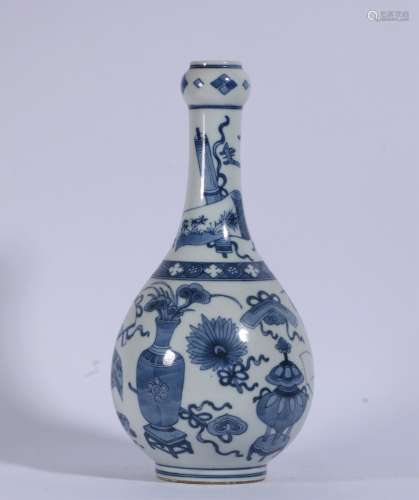 Blue And White Porcelain Bogu Bottle ,China