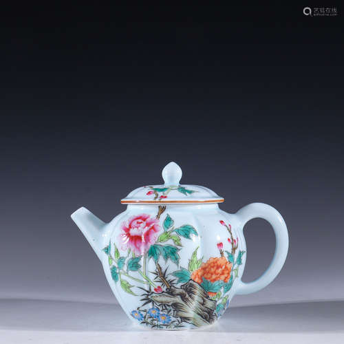 Famille Rose Porcelain Teapot ,China