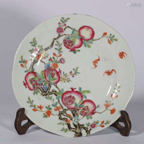 Famille Rose Porcelain Plate ,China