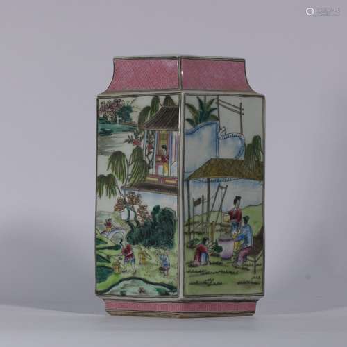 Verte Rose Porcelain Square Bottle ,China