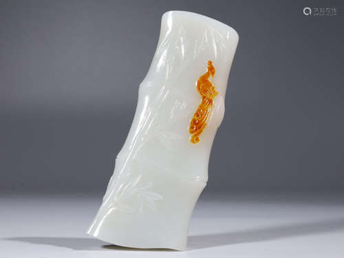 Hetian White Jade Handle Piece ,China