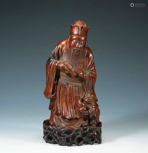 Root Carving Su Dongpo Figure Ornaments ,China