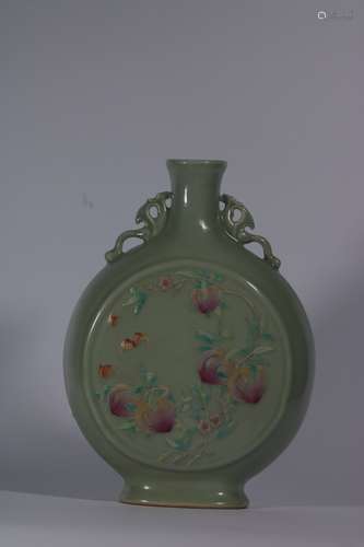 Green Famille Rose Porcelain   Bottle ,China