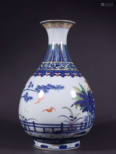 Doucai Porcelain Gold Painted Bottle ,China