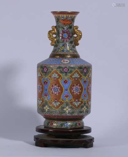 Enamel Porcelain Bottle With Pattern Of Flower ,China