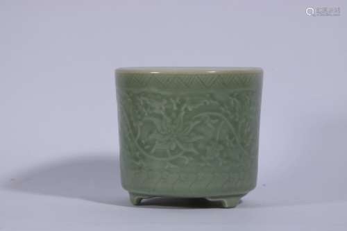 Green Glazed Porcelain Incense Burner ,China