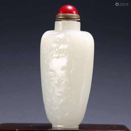 Hetian Jade Snuff Bottle ,China