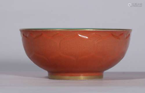 Fanhong Red Porcelain Bowl ,China