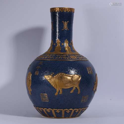 Gold Painted Porcelain Bottle ,China