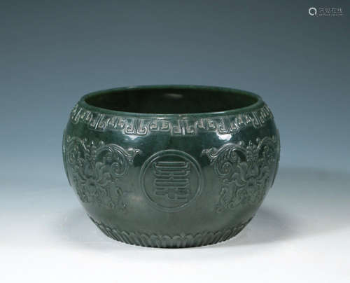 Jade Ruyi Flower Brush Washer ,China