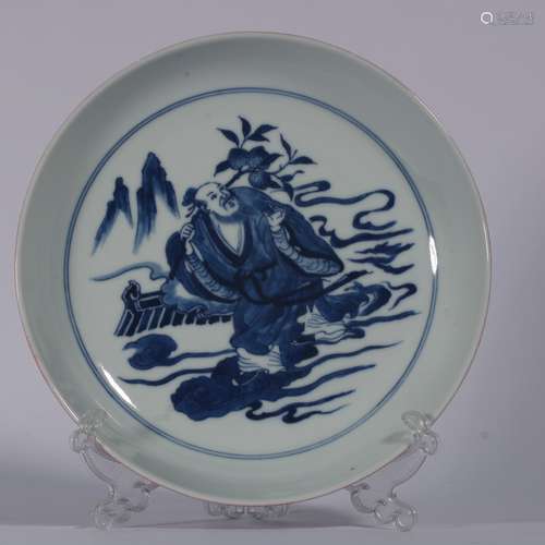 Blue And White Red Glazed Porcelain Plate ,China