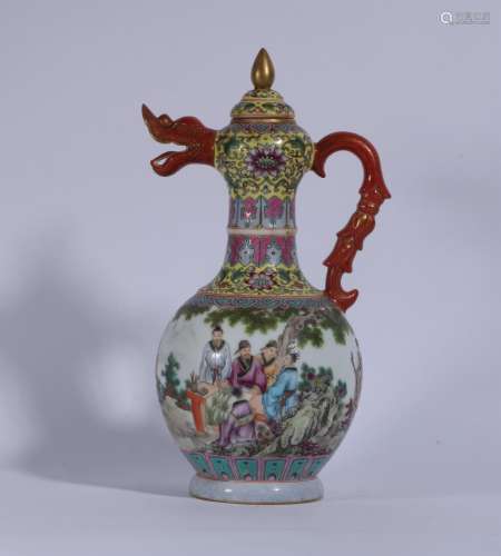 Famille Rose Porcelain Pot ,China