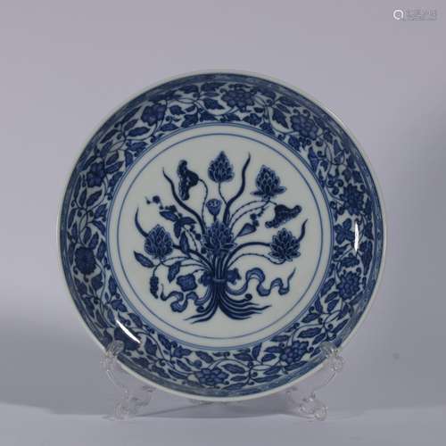 Blue And White Porcelain Plate ,China