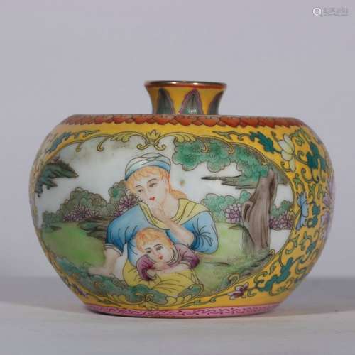 Famille Rose Porcelain Jar With Pattern Of Flower ,China