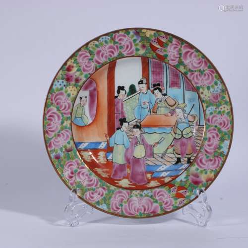 Guang Color Porcelain Plate With Pattern Of Figure ,China