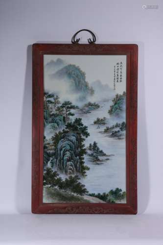 Porcelain Plate With Landscape Painting ,China