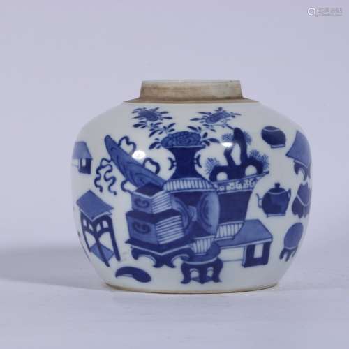 Blue And White Porcelain Bogu Jar ,China