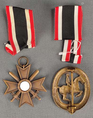 2 awards, 3rd Reich, 1xWar Merit Cross II. class w…