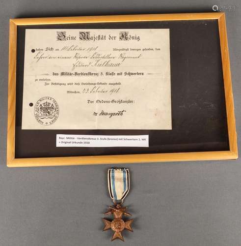 Bavaria, Military Merit Cross 3rd Class with Sword…