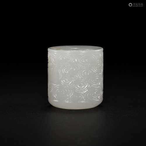 HETIAN JADE THUMB RING, QING DYNASTY